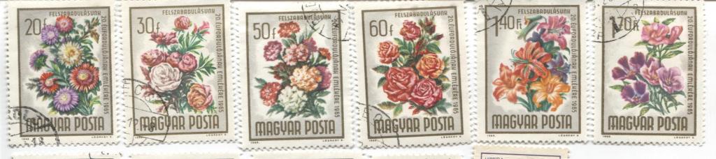 1965 Венгрия.20 лет освобождения.Цветы.9м.гаш