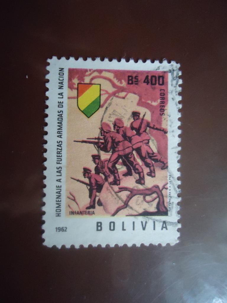1962 г.  Боливия  гаш. без клея.
