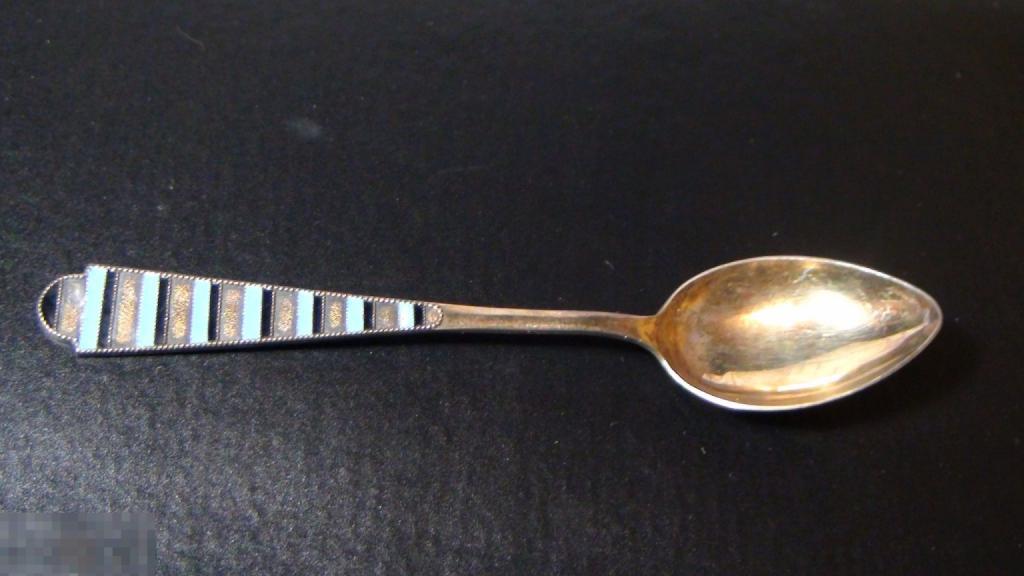 Ложка чайная серебро 875 вес 22