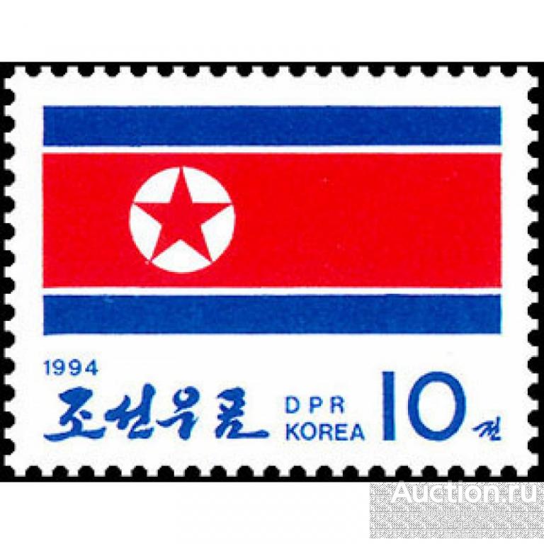 dp3449a Северная Корея 1994г. Национальный флаг Флаги MNH