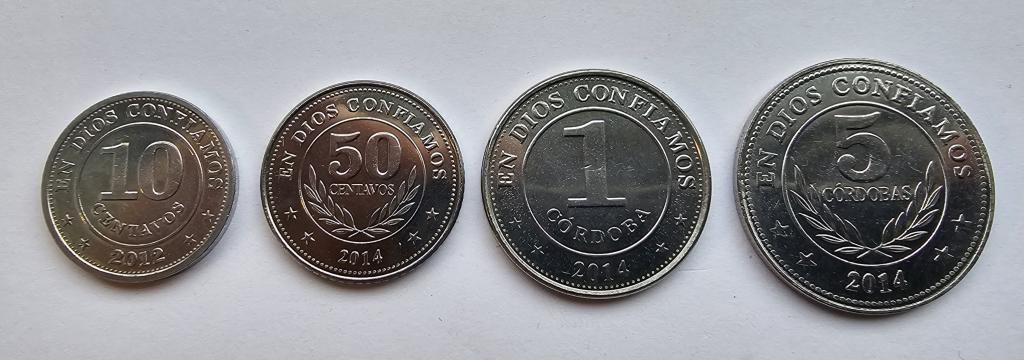 Никарагуа Набор 4 монеты 2012 - 2014 год UNC (42621)