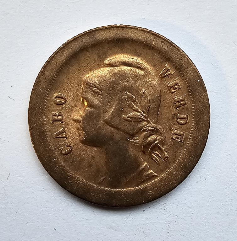Кабо Верде Монета 5 сентаво 1930 год Штемпельный блеск UNC (42651)