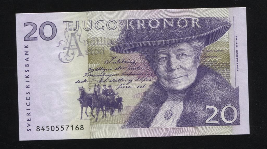 Швеция 20 крон 2008 P63d UNC пресс 168