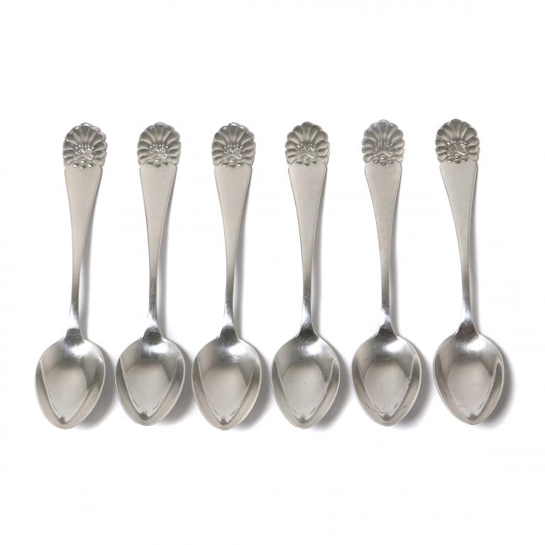 Серебряные кофейные ложки, 6 шт. Швеция, 1944 год