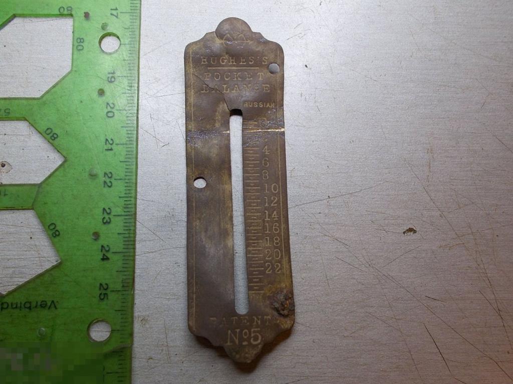 Шкала безмена Фунты Начало 20 века Бронза Оригинал