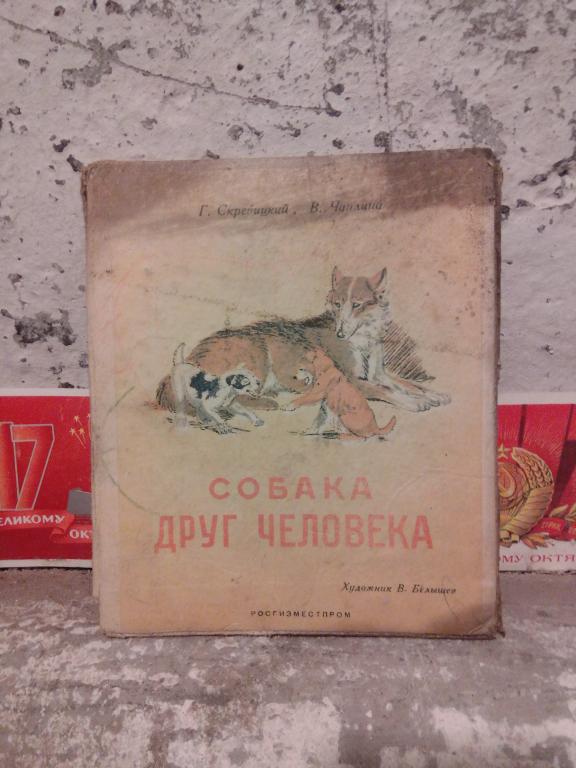 Книга-раскладушка.Г.Скребицкий.Собака-друг человека.Москва.1951г..СССР
