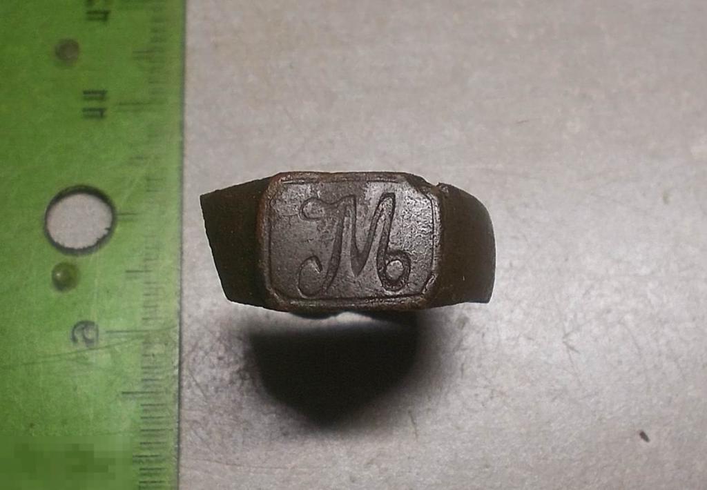 Щиток перстня Печать Буква М 19 век Оригинал