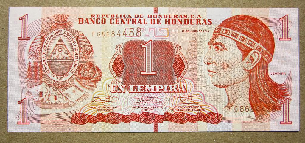 Гондурас 2014 г. 1 лемпира UNC