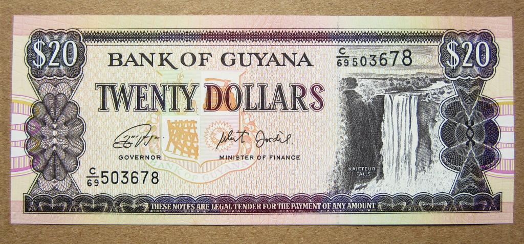 Гайана 2009 г. 20 долларов UNC