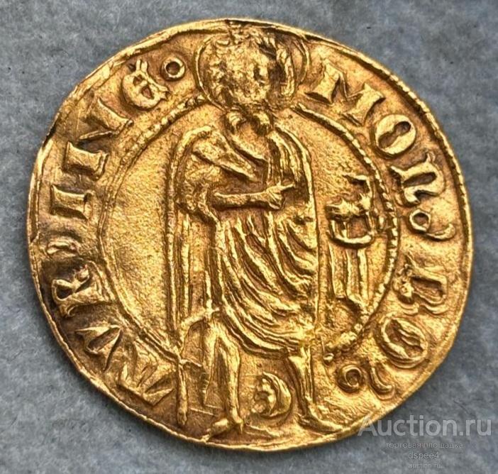 Золотой гульден Фридрих III 1440-1493 Грац Священная Римская Империя RRR Очень Редкий