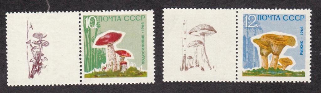СССР 1964 Флора Грибы с купонами (4475)
