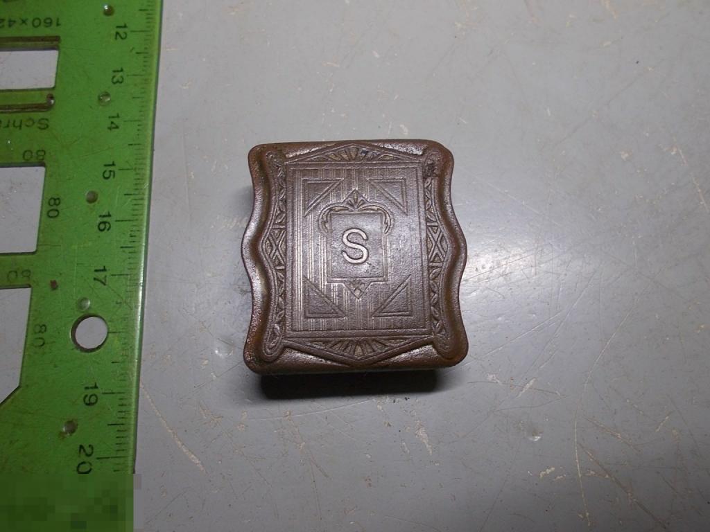 Пряжка прорезная Литера S Patent 19 век Оригинал