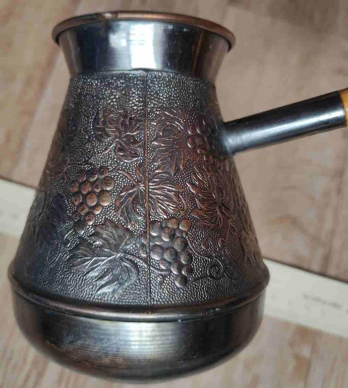 медная турка для заваривания кофе ,винтаж, СССР