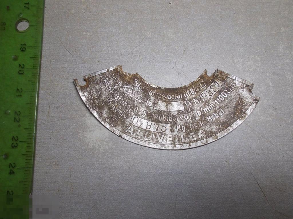 Табличка шильдик Allweiler 3 рейх Вермахт Оригинал