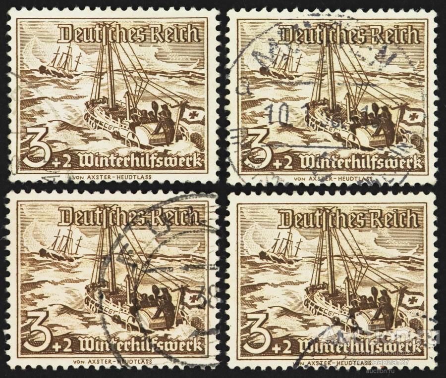Благотворительная марка 3+2 рейхспфеннига, Германский Рейх, Спасательная шлюпка Бремен, 1937 год