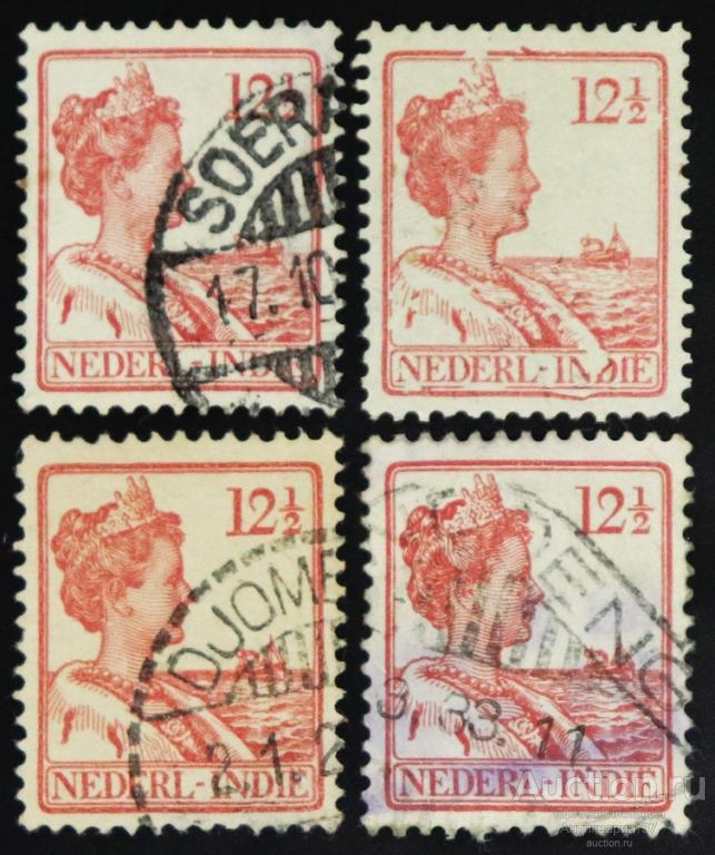 Марка 12,5 центов, Голландская Ост-Индия, Королева Вильгельмина, 1922 год