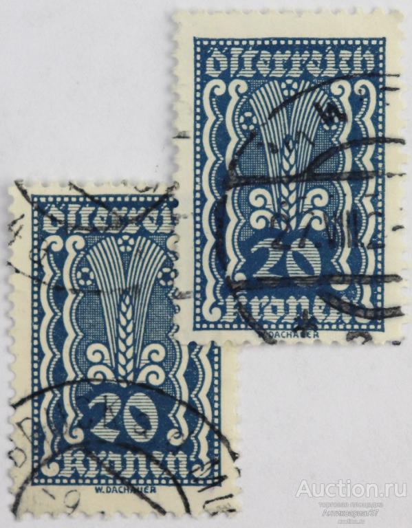 Марка 20 крон, Австрия, Колос 1922-1924 год