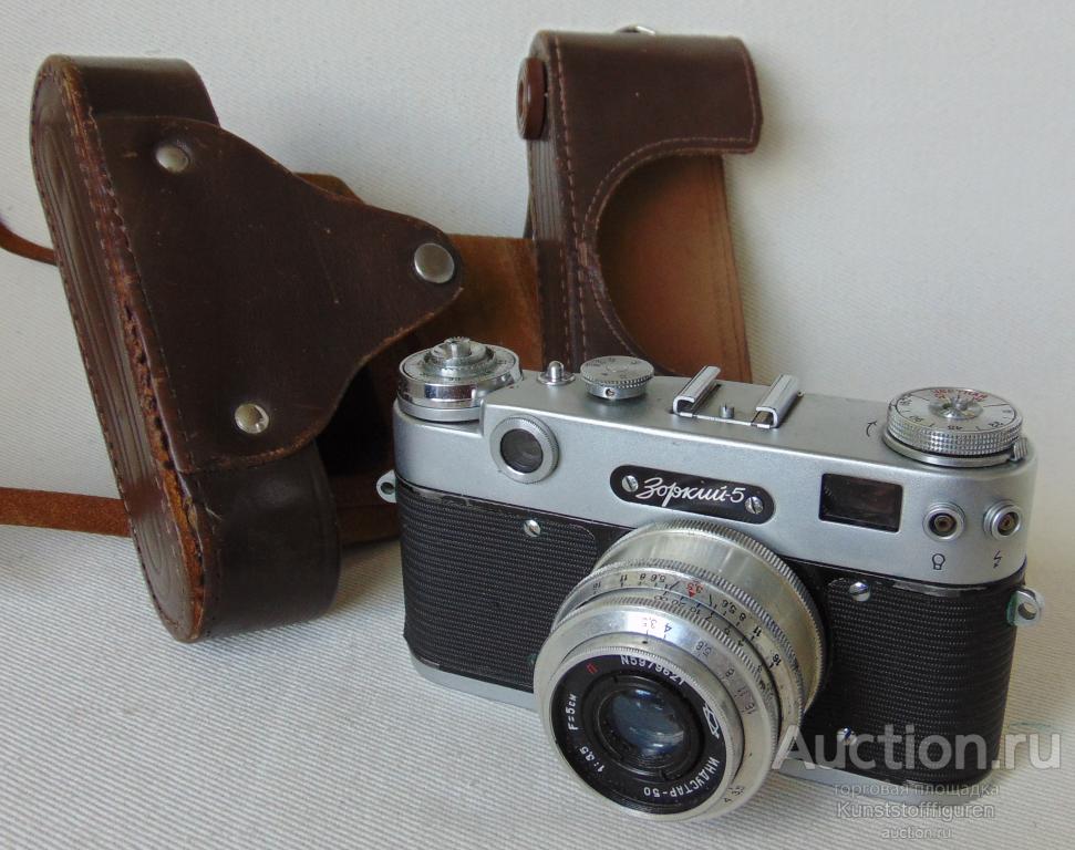 Фотоаппарат "Зоркий-5" №59089460, объектив Индустар-50 3.5/50, СССР.