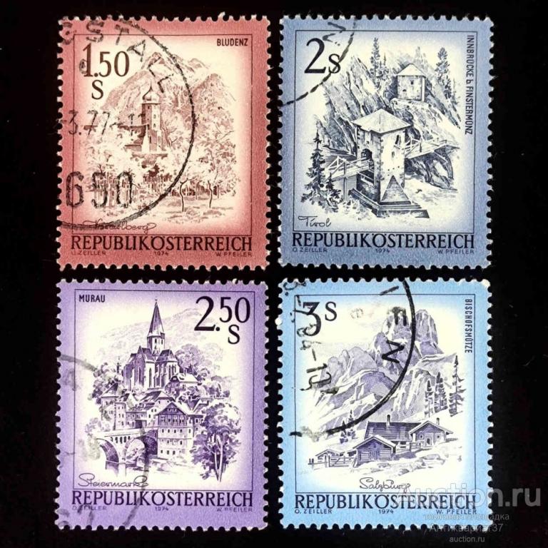Набор марок Прекрасная Австрия, Австрия, 1974 год (полный комплект)