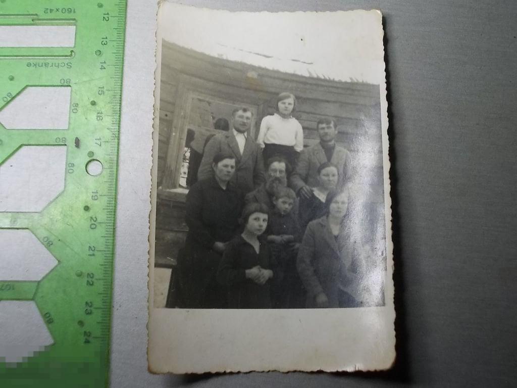 Фото Русская семья Коллективное фото Пыталовский район Латвия 1930 г Оригинал