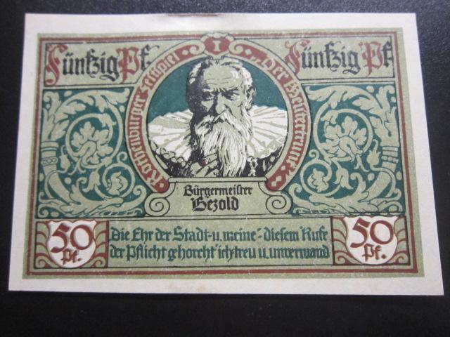 ГЕРМАНИЯ НОТГЕЛЬД  50  ПФЕННИГОВ  ROTHENBURG o. TAUBER