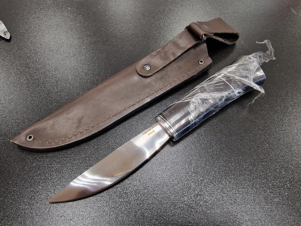 ОТЛИЧНЫЙ ЯКУТСКИЙ НОЖ С КЛИНКОМ ИЗ КОВАНОЙ СТАЛИ Х12МФ 61HRC РУКОЯТЬ ДЕРЕВО