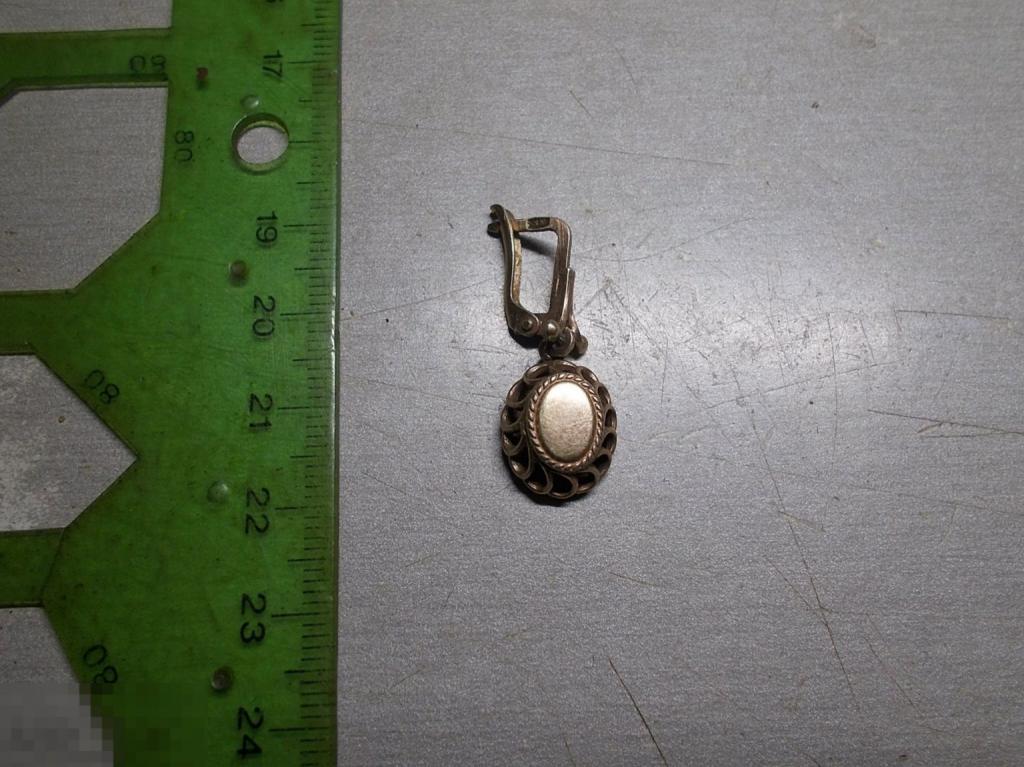 Серьга сережка .Серебро 925 проба Звезда СССР Оригинал