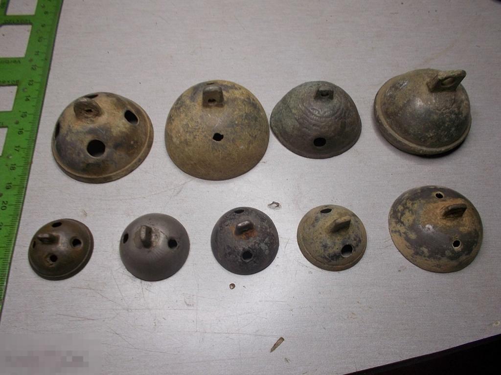 Бубенчики бронза старинные 19 век 9 штук