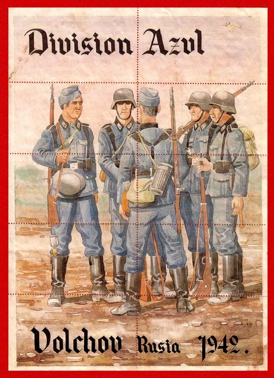 Испания, Голубая Дивизия (III Рейх), Русский Фронт, ВОЛХОВ, 1942, Аспарьегос, ТРУДОВЫЕ ТАЛОНЫ