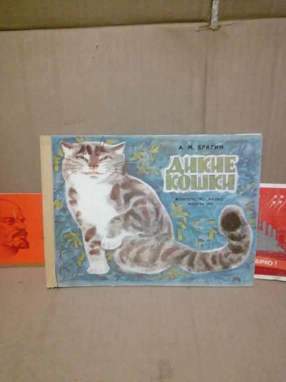Книга-раскладушка.А.Брагин.Дикие кошки.Москва.1990г..СССР