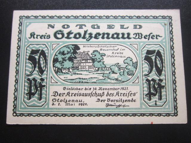 ГЕРМАНИЯ НОТГЕЛЬД  50  ПФЕННИГОВ  STOLZENAU a. d. Weser