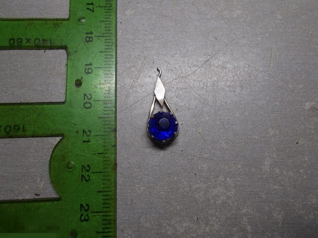Серьга Камень.Серебро 875 проба Оригинал