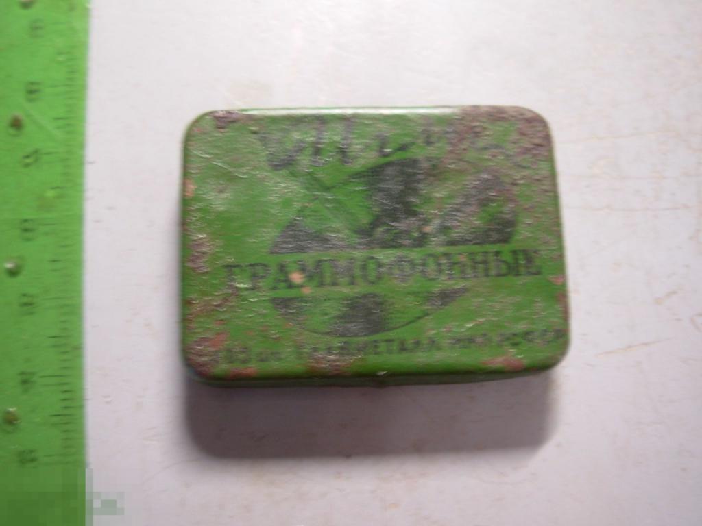 Коробочка жестяная Иглы патефонные 1951 год Оригинал