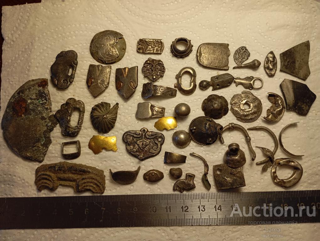 Лот древнего серебра, археология, 116 грамм. Лом.