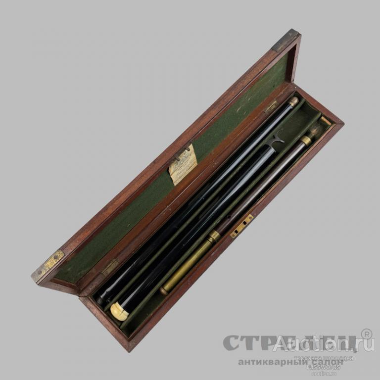 Трость пневматическая в пенале. Англия, 19 век