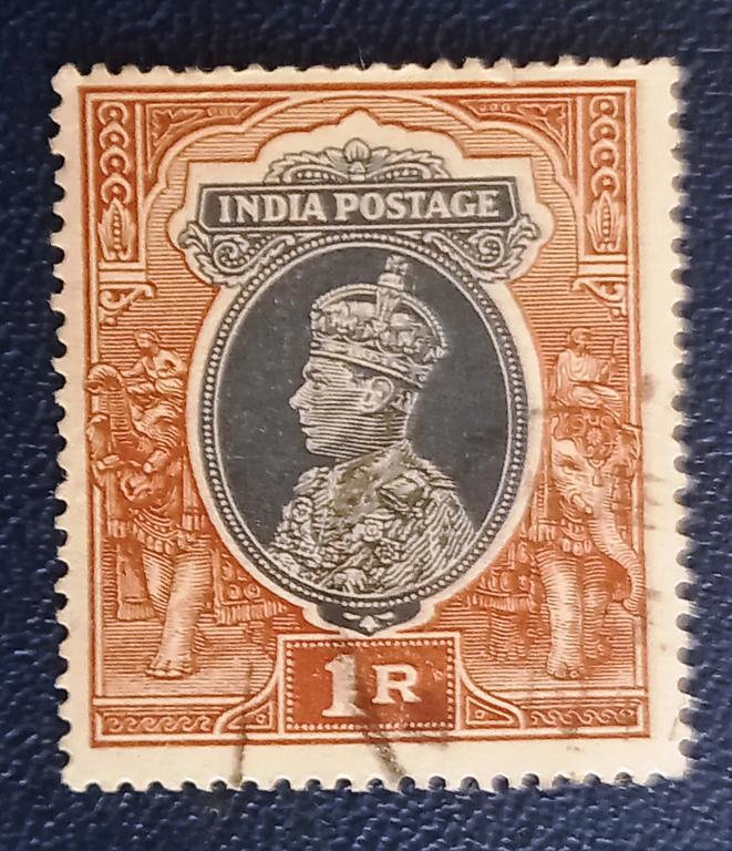 Индия Британская 1926 год Стандарт Король Георг VI  Гаш +