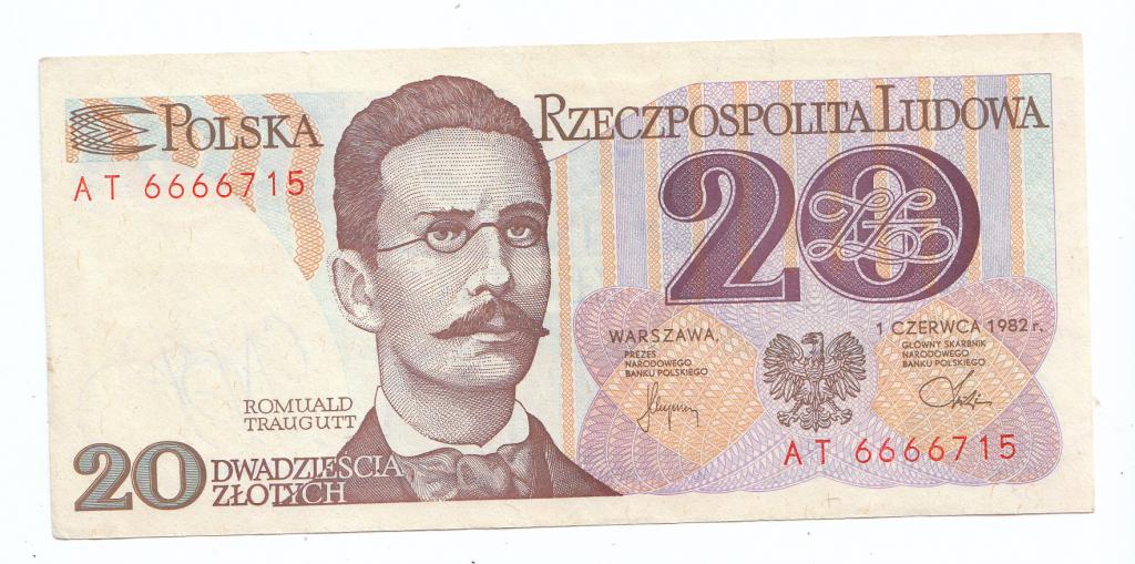 20 ЗЛОТЫХ 1982 ПОЛЬША  ПРЕСС .ЛОТЫ ОБЪЕДИНЯЮ Эконом отправка ОРИГИНАЛ 100 %