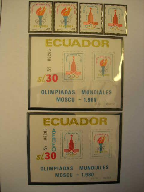 Эквадор 1980 спорт: олимпиада в Москве  MNH