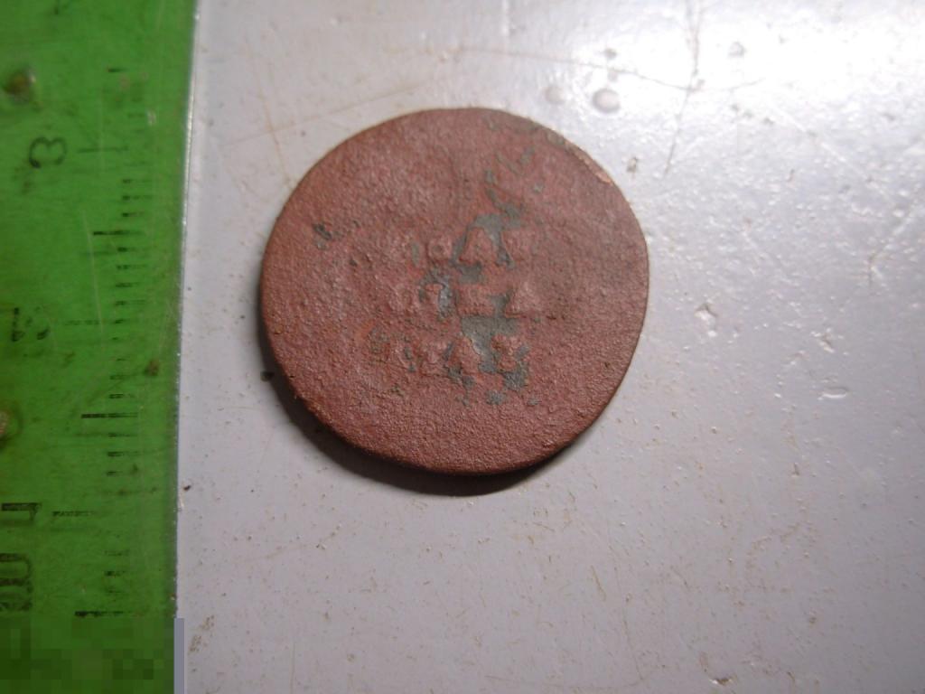 Полушка 1747 год Оригинал Редкая