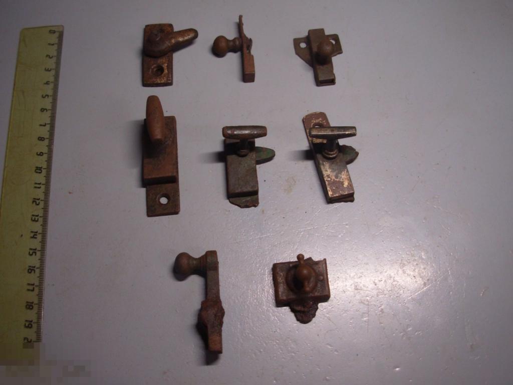 8 штук Запоры оконные Бронза 19-20 век Империя Оригинал