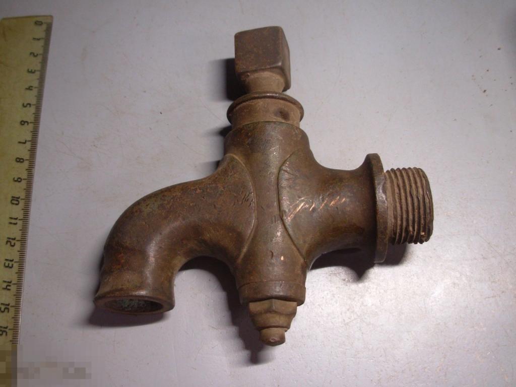 Кран водопровод большой Бронза Начало 20 века