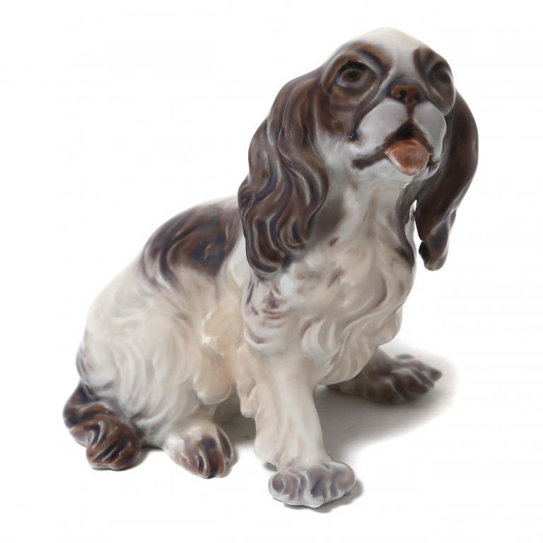 Фарфоровая фигура "Спаниель". Dahl-Jensen
