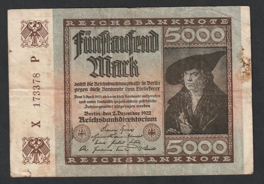 Германия, 5000 марок 1922 года