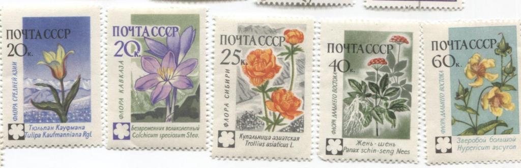 1960 СССР Цветы 7м * и гаш