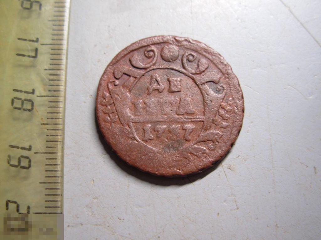 Деньга 1737 год Оригинал