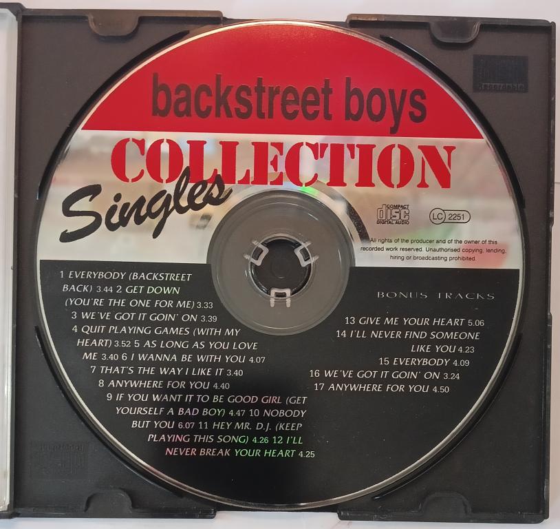CD Backsteet Boys - Collection Single / без полиграфии (буклета), Редкий!!!
