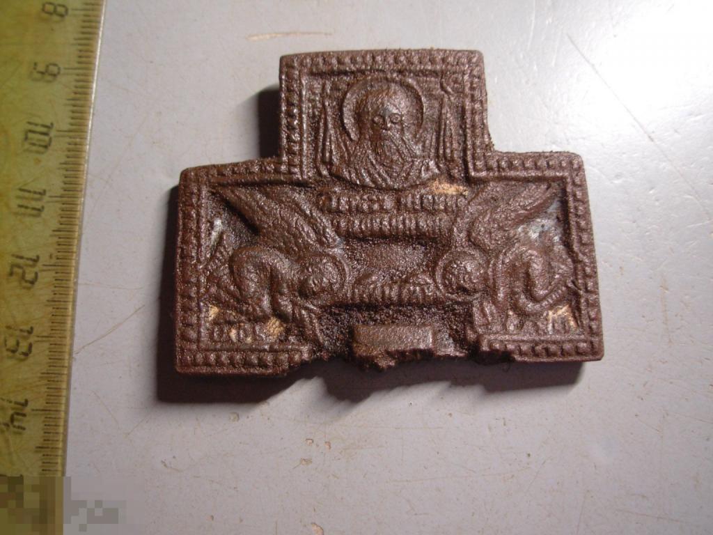 Крест киотный.Фрагмент оглавие 19 век Оригинал