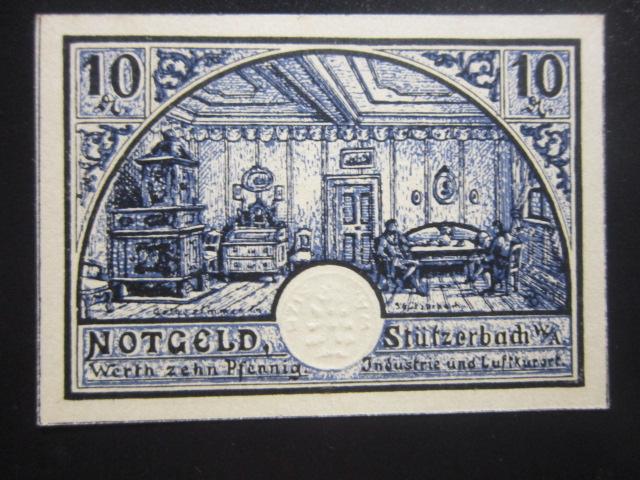 ГЕРМАНИЯ НОТГЕЛЬД  10  ПФЕННИГОВ  STUTZERBACH
