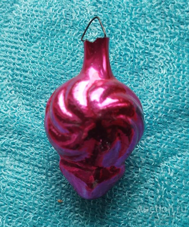 Елочная игрушка СССР. Стекло. 6 см