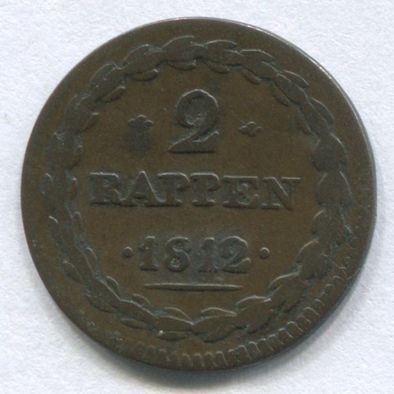 ШВЕЙЦАРИЯ/АРГАУ 2 РАППЕНА 1812 F